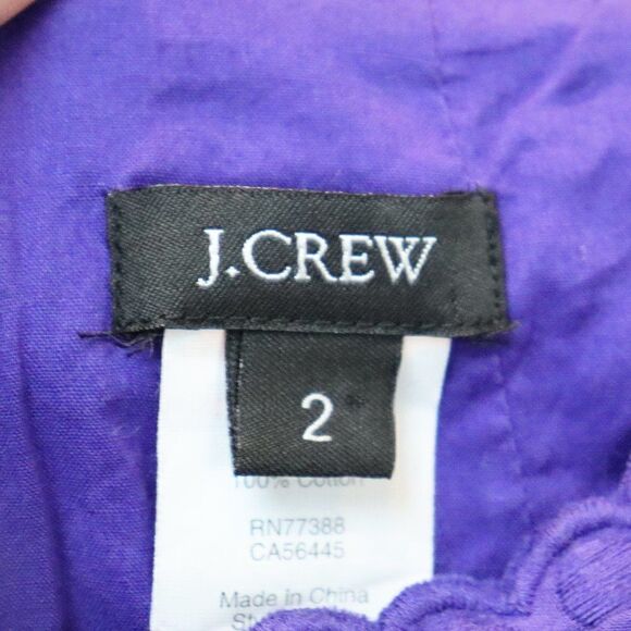 J. Crew Purple Sleeveless Eyelet Lace Dress - Picture 7 of 8